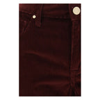 Bordeaux Cotton Flared Jeans
