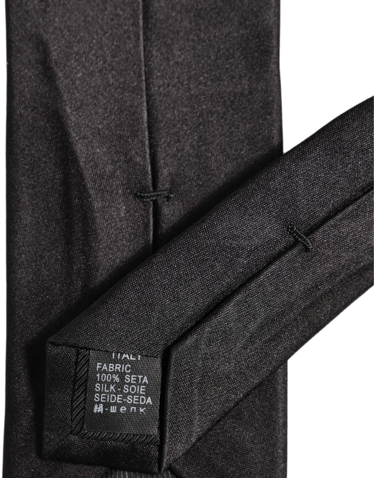 Black Satin 100% Silk Adjustable Tied Men Necktie Tie