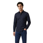 Blue Cotton Pattern Shirt