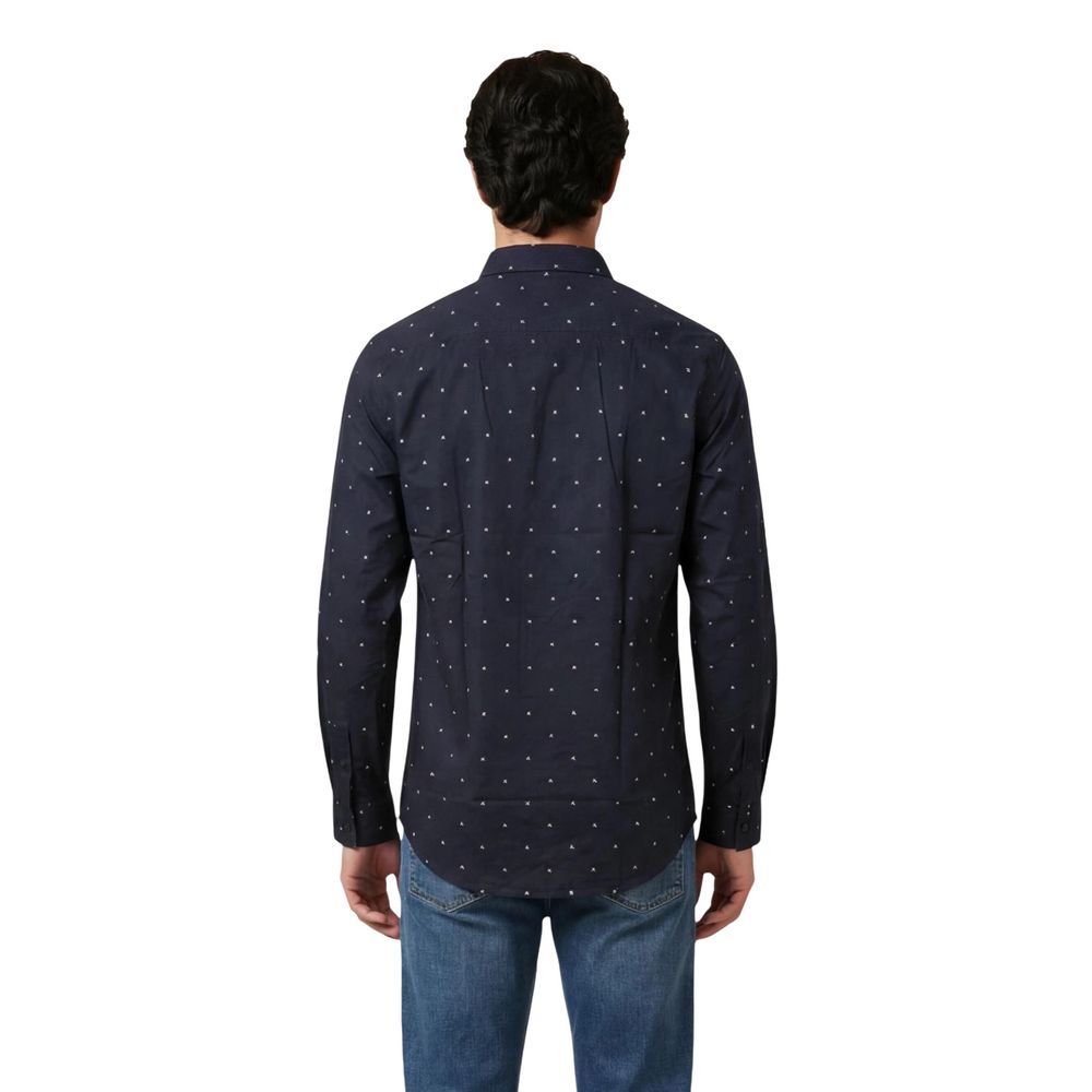 Blue Cotton Pattern Shirt