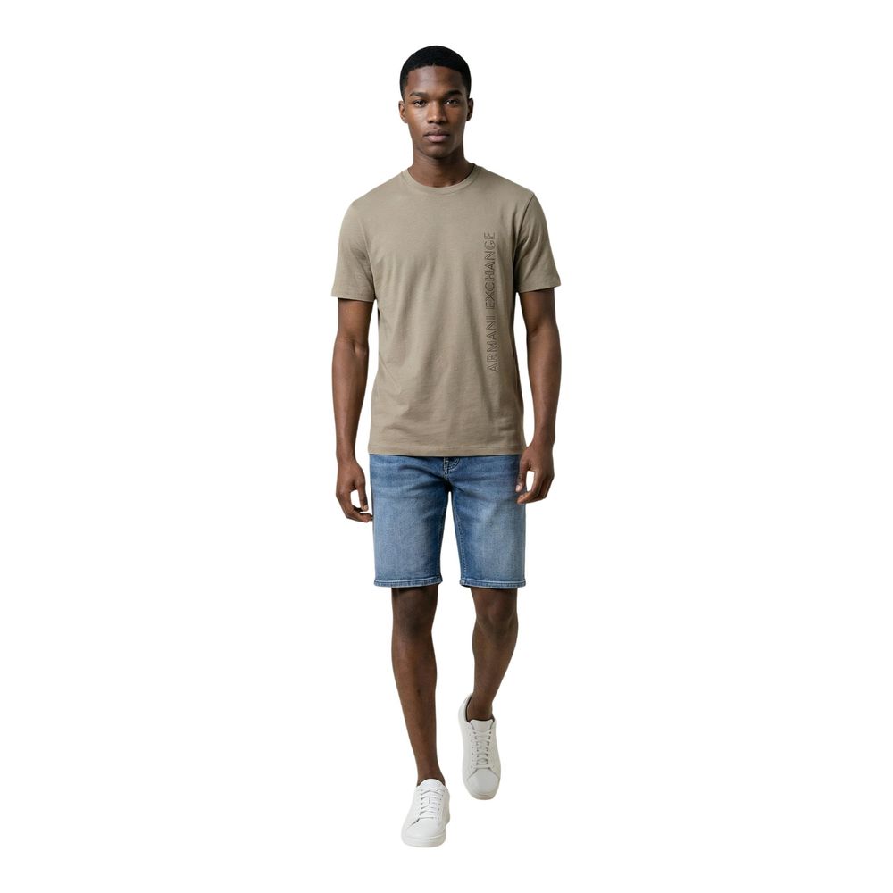 Blue Cotton Bermuda Shorts