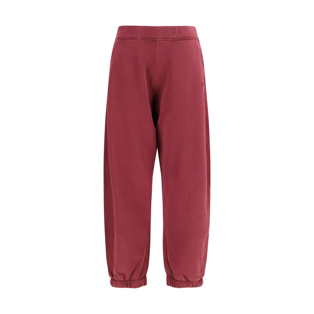 Purple Cotton Casual Pants
