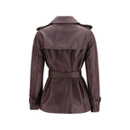 Bordeaux Calf Leather Bos Taurus Coat