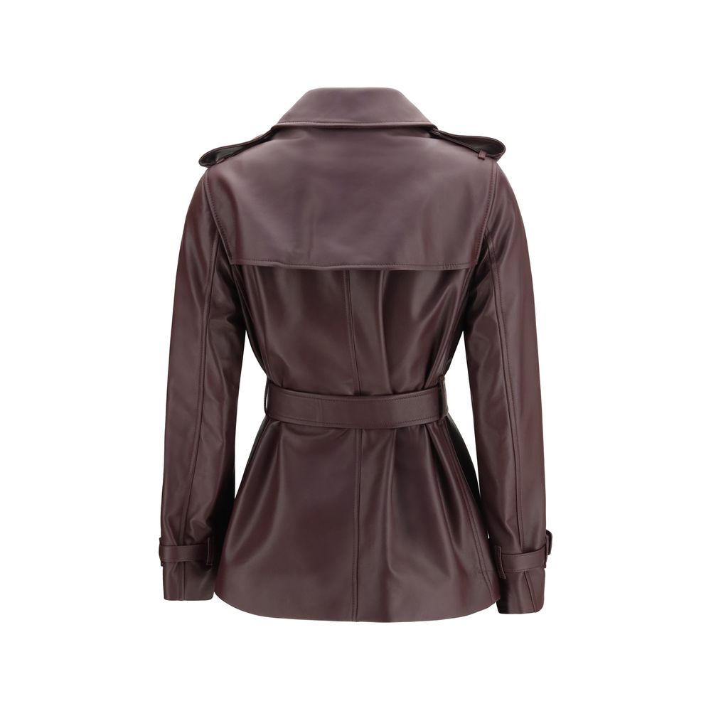Bordeaux Calf Leather Bos Taurus Coat