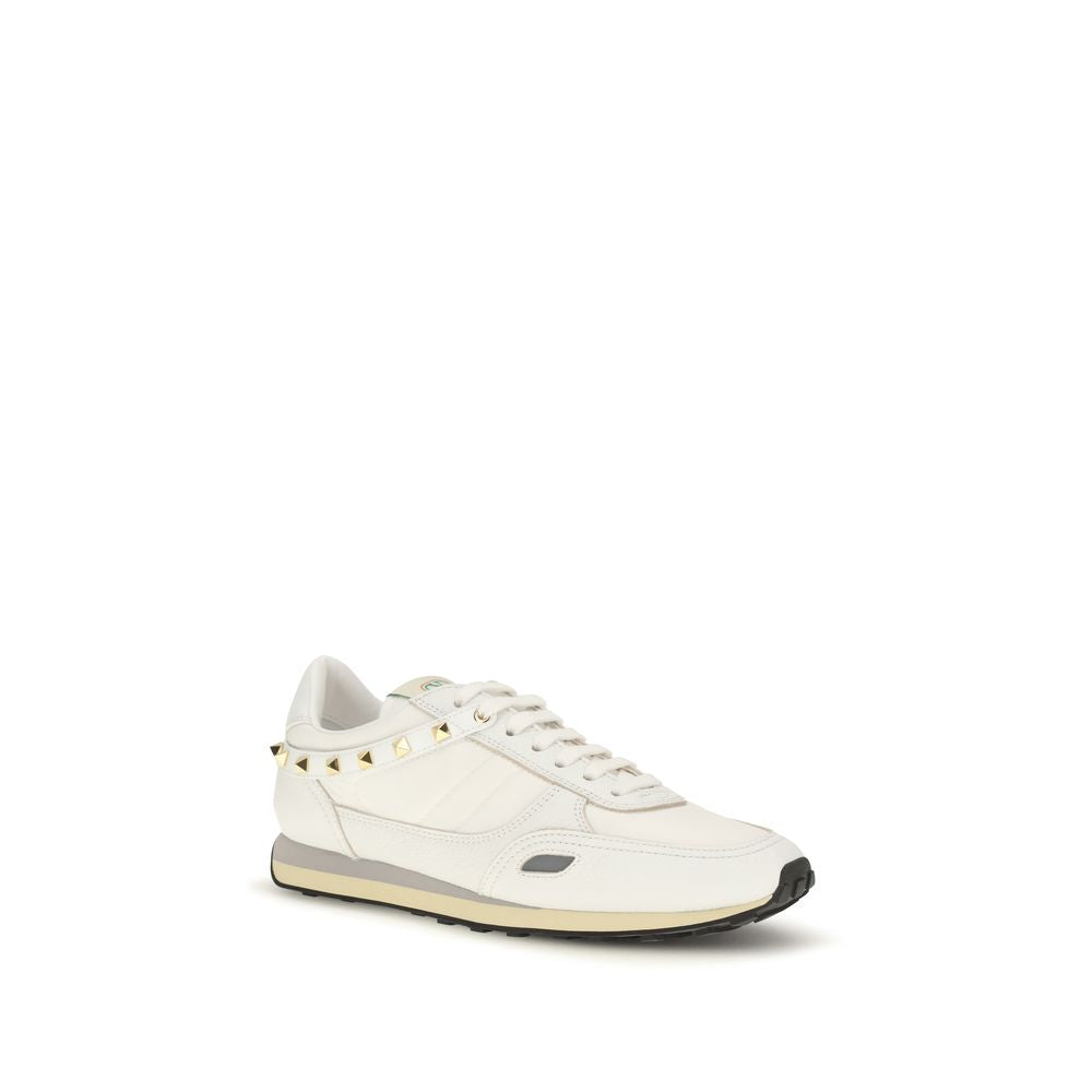 White Calf Leather Bos Taurus Athletic Sneakers