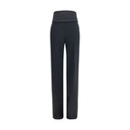 Black Viscose Casual Pants