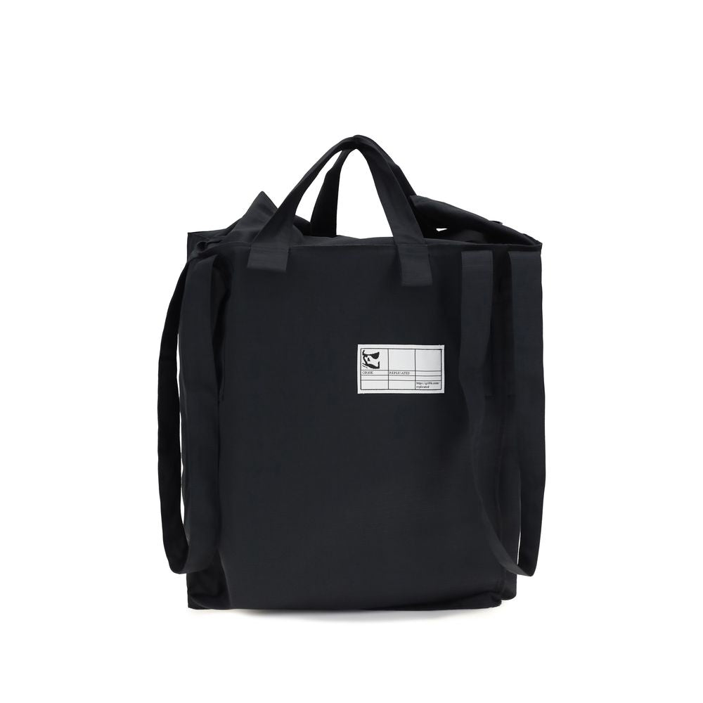 Black Polyester Shoulder Bag