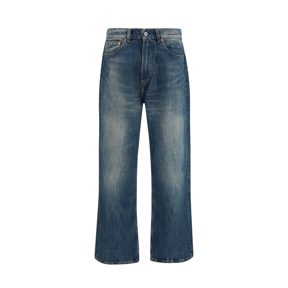 Blue Cotton Relaxed Fit Jeans