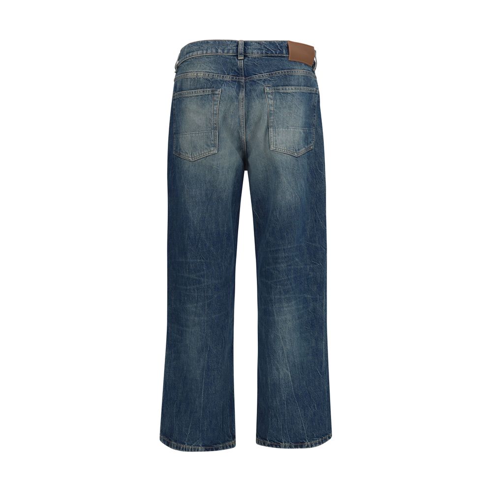 Blue Cotton Relaxed Fit Jeans