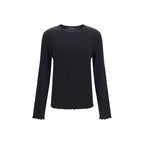 Black Cotton Sweatshirt