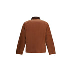 Brown Cotton Full-Length Jacket