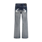 Gray Cotton Slim Fit Jeans