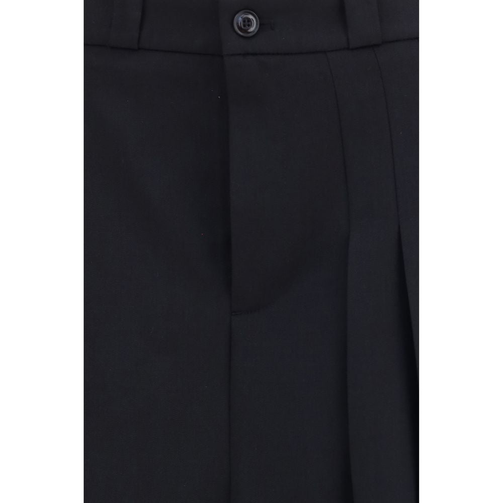 Black Wool Oves Aries Midi Skirt