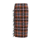 Brown Wool Oves Aries Midi Skirt