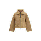 Beige Polyester Shell Jacket