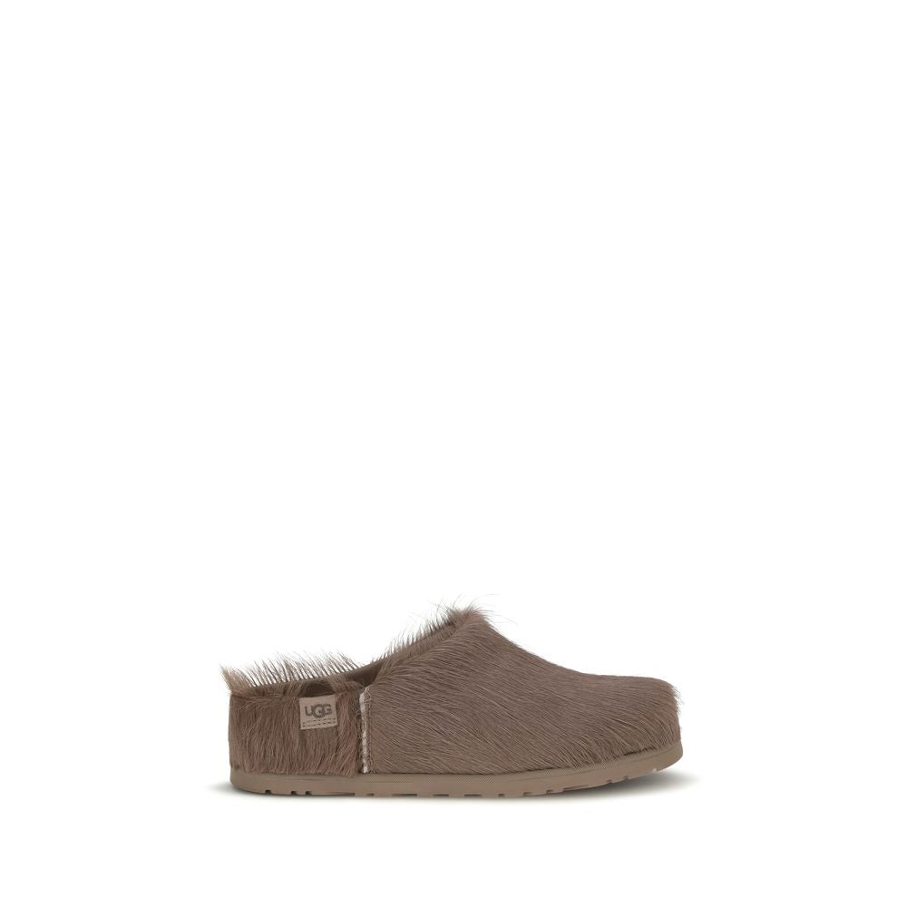 Brown Nubuc Leather Clogs