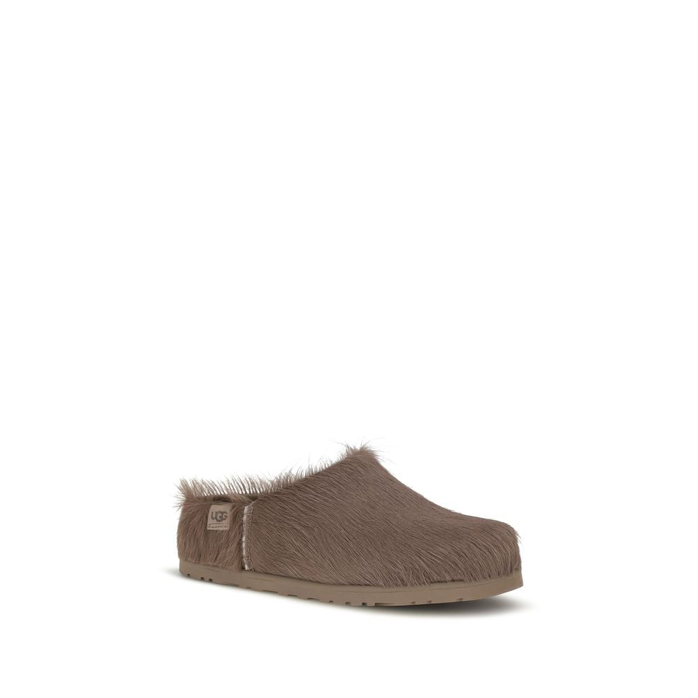 Brown Nubuc Leather Clogs