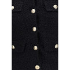 Black Viscose Shell Jacket