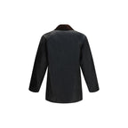 Black Cotton Full-Length Jacket