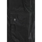 Black Cotton Full-Length Jacket