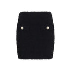 Black Viscose Mini Skirt