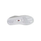 White Polyester Women's Sneaker