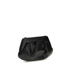 Black Recycled Leather Shoulder Bag
