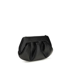Black Recycled Leather Shoulder Bag