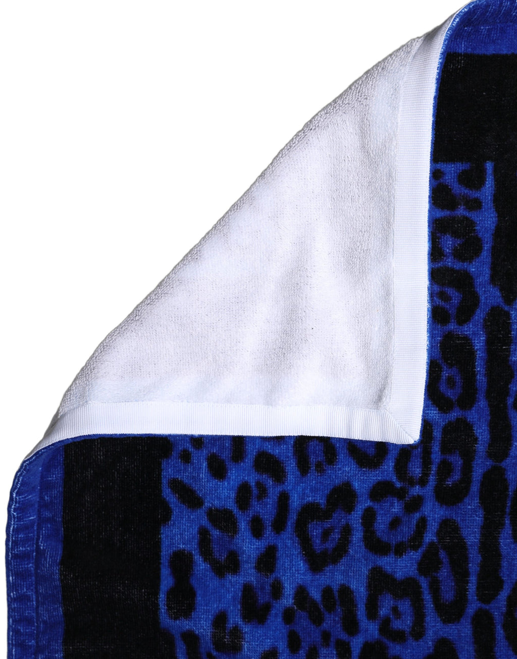 Royal Blue Leopard DG Logo 100% Cotton Beach Towel