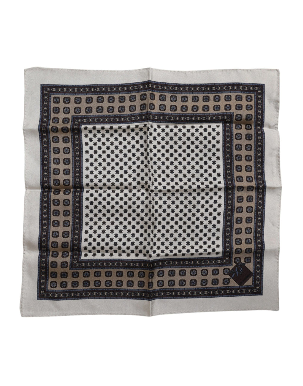 Multicolor Geometric Handkerchief Pocket Scarf