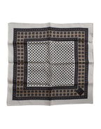 Multicolor Geometric Handkerchief Pocket Scarf