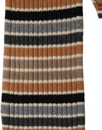 Multicolor Striped Knitted Viscose Shawl Scarf