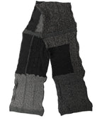 Multicolor Patchwork Wool Knit Shawl Scarf