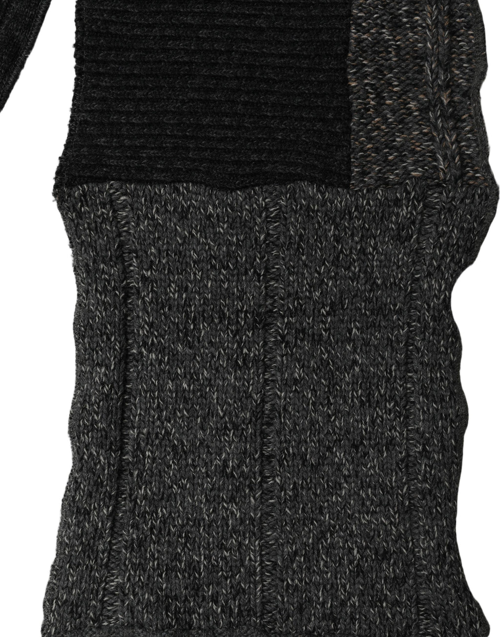 Multicolor Patchwork Wool Knit Shawl Scarf