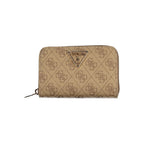 Beige Polyurethane Women Wallet