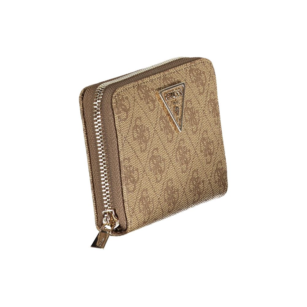 Beige Polyurethane Women Wallet