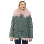 Green Cotton Women Jacket