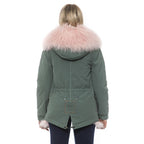 Green Cotton Women Jacket