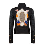 Black Cotton Women Jacket