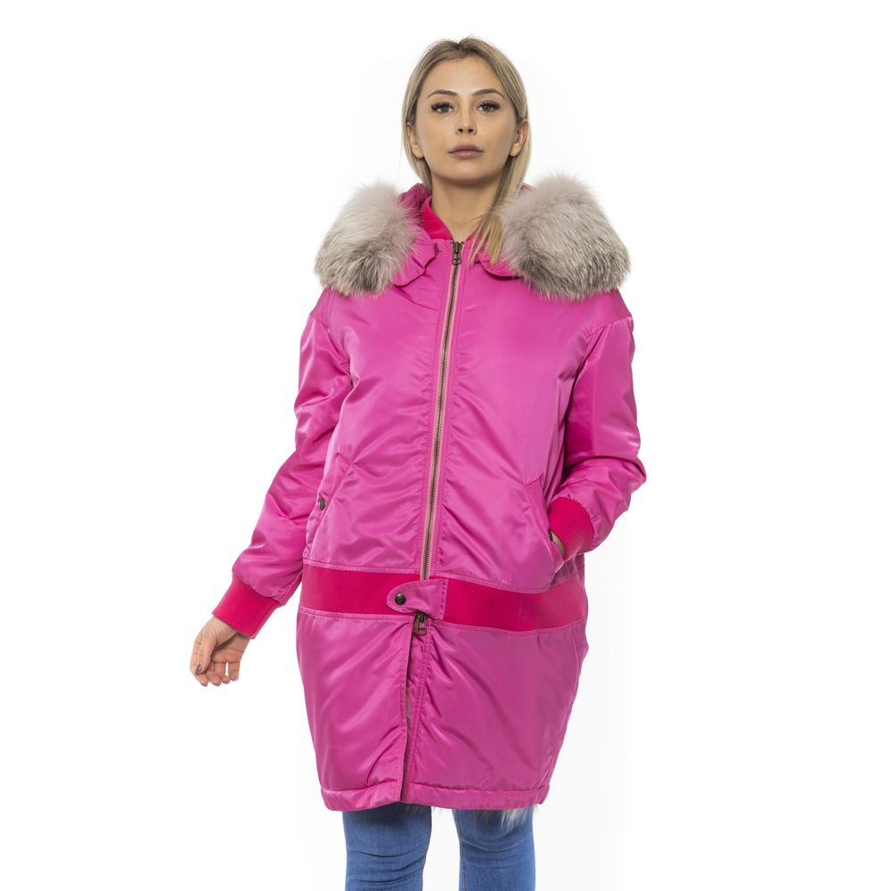 Pink Cotton Women Jacket