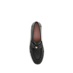 Black Calf Leather Bos Taurus Slip-On Loafers