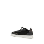 Black Nubuc Leather Athletic Sneakers