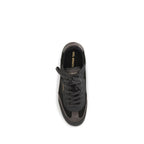Black Nubuc Leather Athletic Sneakers