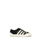 Black Fabric Low Top Sneakers