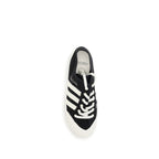 Black Fabric Low Top Sneakers