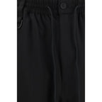 Black Wool Oves Aries Casual Pants