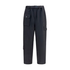 Black Polyester Athletic Pants