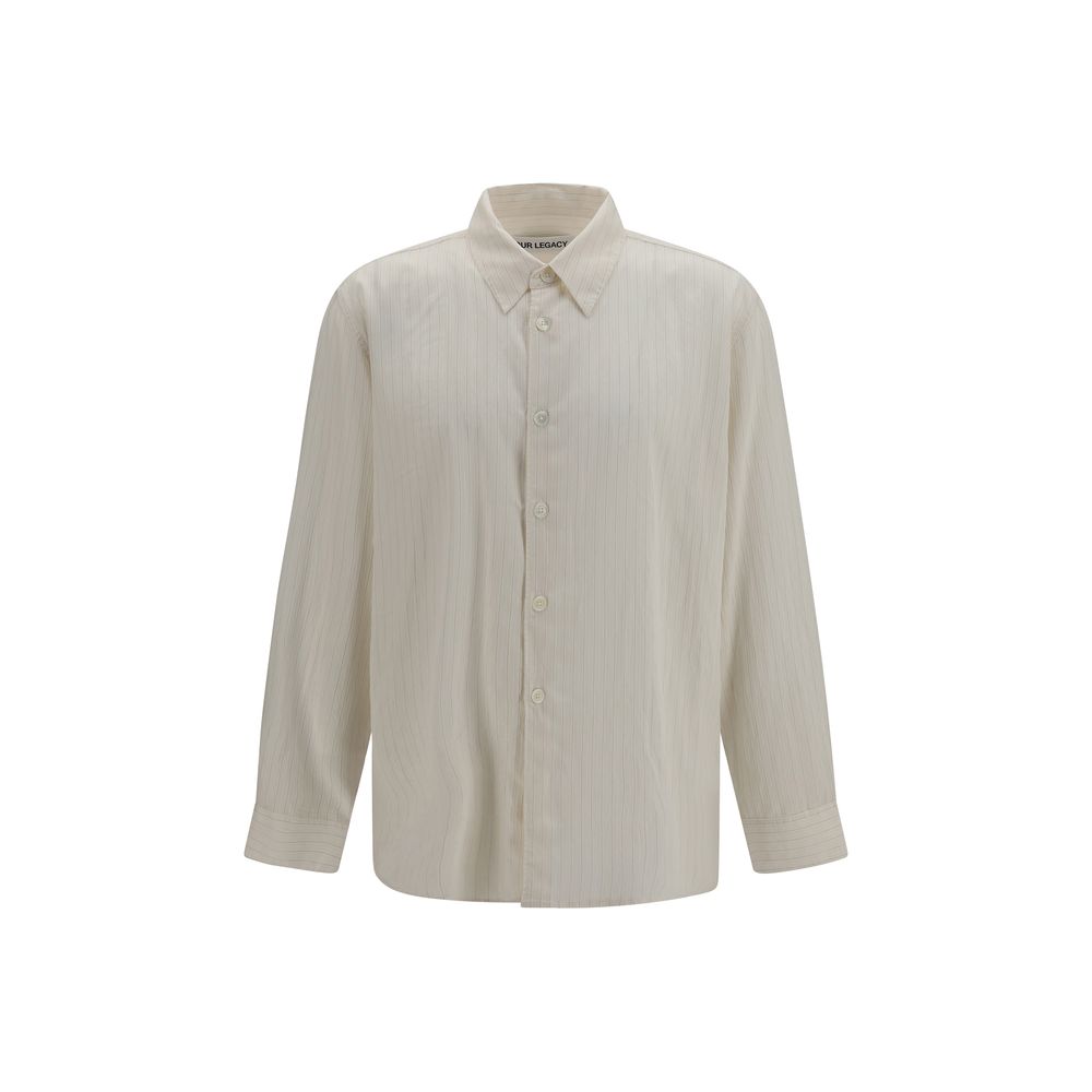 Beige Lyocell Pattern Shirt
