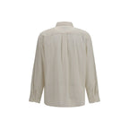 Beige Lyocell Pattern Shirt