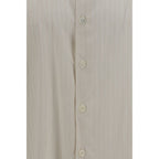Beige Lyocell Pattern Shirt